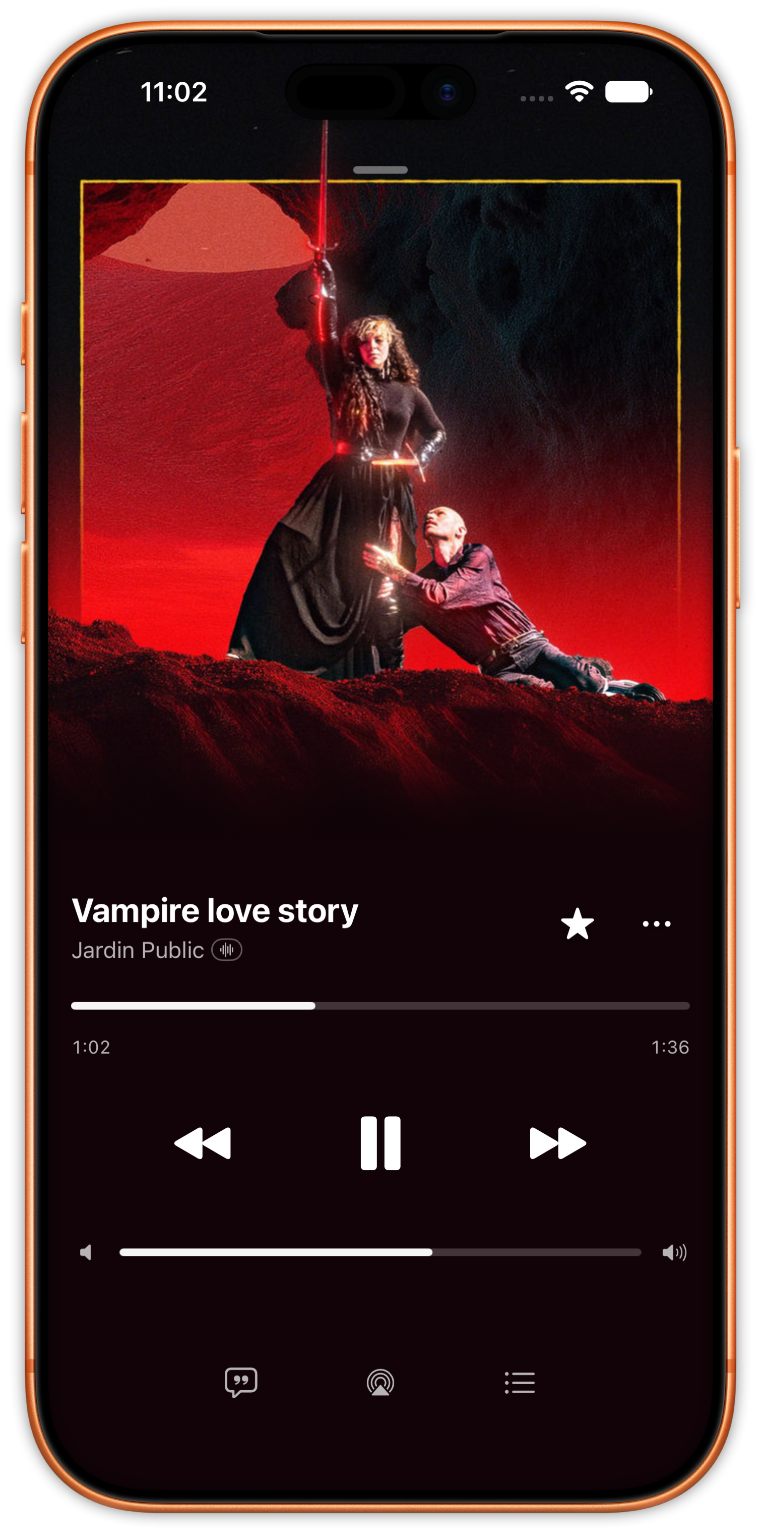 Cassette home screen on iPhone showing pinned albums and library rows